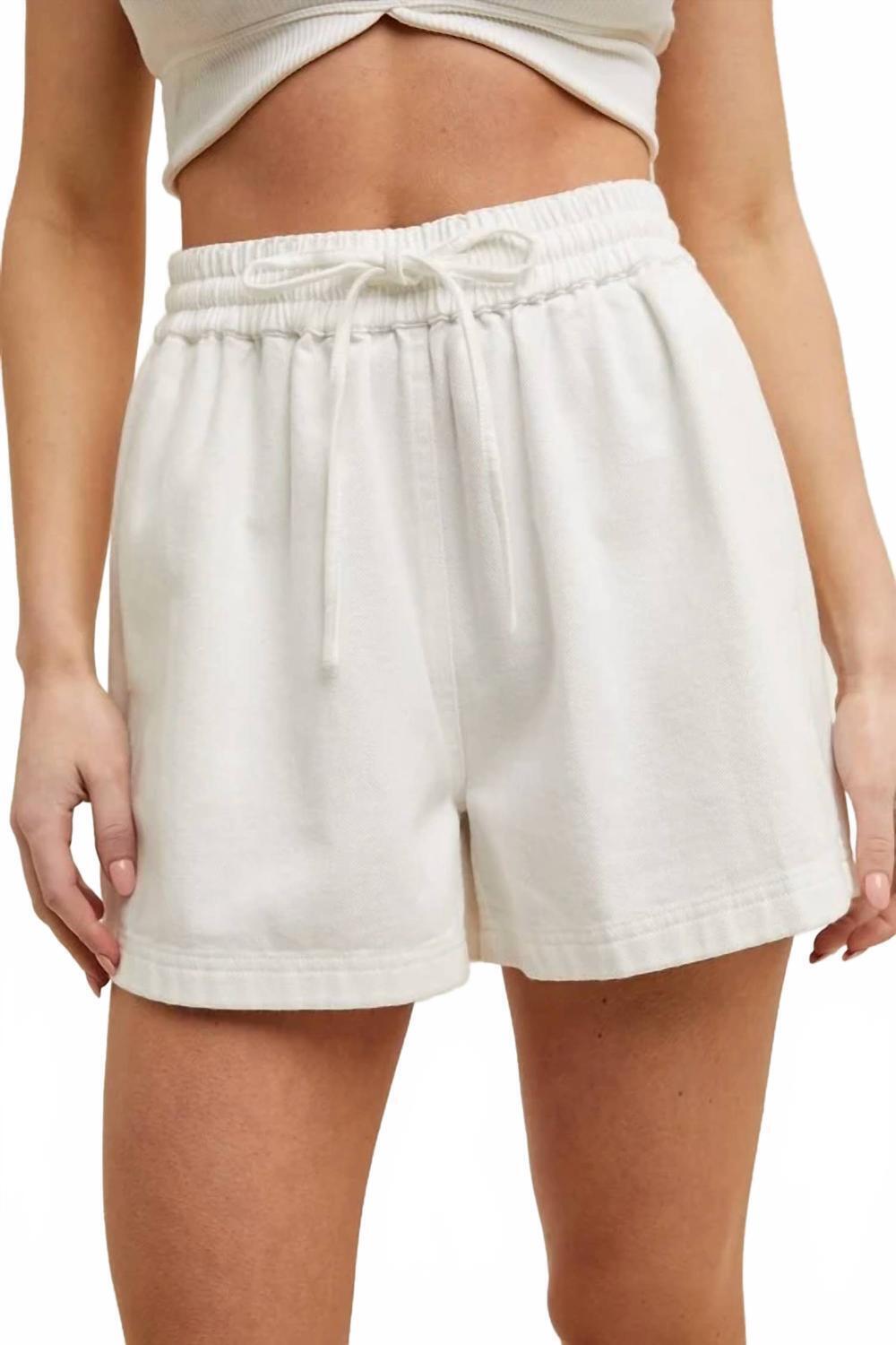 New Wishlist Women's Weekender Fleece Short In Off-White